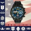 1 AirForce Badge Watch Stainless Steel Black SS1