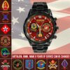 1 USMC Watch Stainless Steel Black SS1