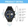 Navy Badge Watch Stainless Steel Black SS1 (3)