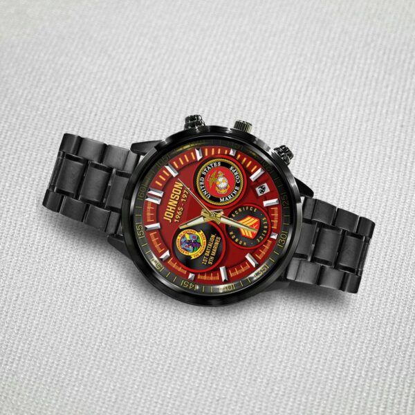 USMC Watch Stainless Steel Black SS1 (2)