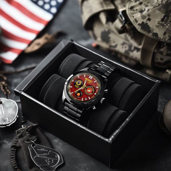 USMC Watch Stainless Steel Black SS1 (5)