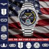 1 AirForce Badge Watches Men Silver SS14