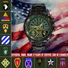 1 American Military Ranks Army Division Black Stainless Steel Watch SS7 1