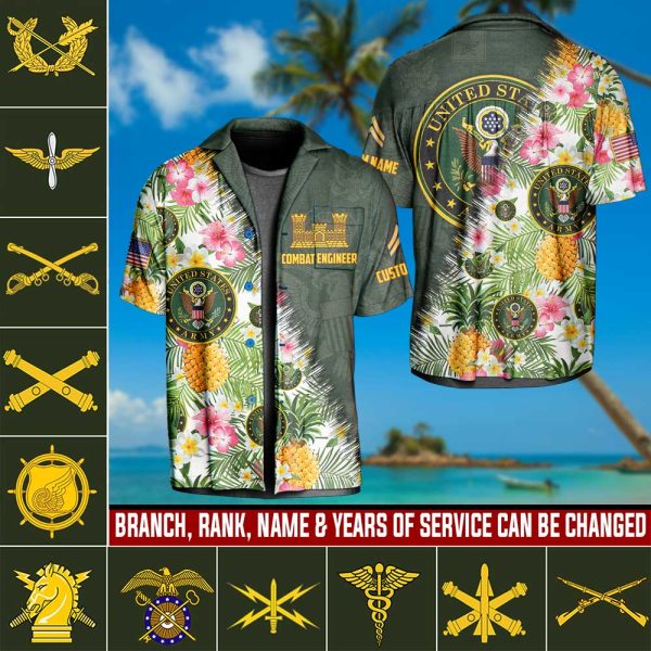 1 Army Branches Aloha Shirt