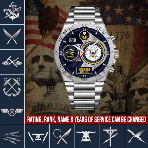 1 Custom Navy Rating Stainless Watch ss13