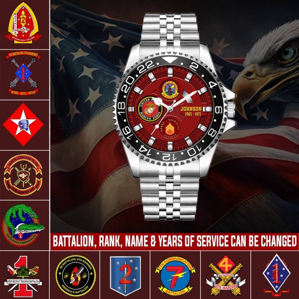1 Custom USMC BATTALION Military watches SS8