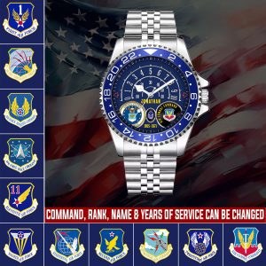 1 Lewis Mcchord Army Base Airforce Command Stainless Steel Silver Watch SS7 1