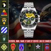 1 Military Ranks Us Army Army Division Stainless Steel Silver Watch SS10 1