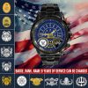 1 Navy Body Fat Calculator Navy Badge Black Stainless Steel Watch SS7 1