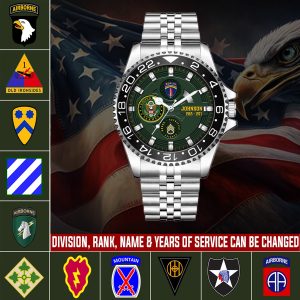 1 Ranking Order In Army Army Division Stainless Steel Silver Watch SS8 1