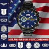 1 Ranks In The Military Air Force Airforce Badge Black Stainless Steel Watch SS8 1