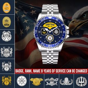 1 United States Navy Seal Logo Navy Badge Stainless Steel Silver Watch SS9 1