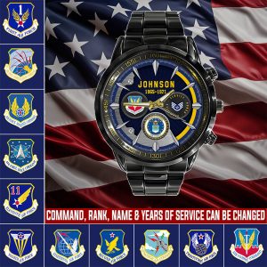 1 Us AirFocre Command Personalised Watch SS14