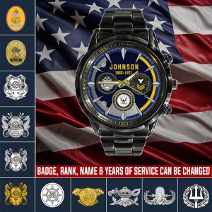 1 Us Navy Badge Personalised Watch SS14