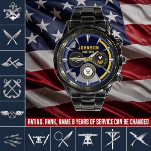 1 Us Navy Rating Personalised Watch SS14