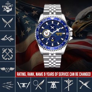 1 Us Navy Seals Navy Rating Stainless Steel Silver Watch SS8 1