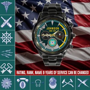1 Us USCG Rating Personalised Watch SS14