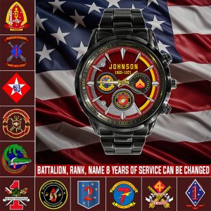 1 Us USMC Battalions Personalised Watch SS14