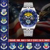 1 Usaf Military Ranks Airforce Command Stainless Steel Silver Watch SS9 1
