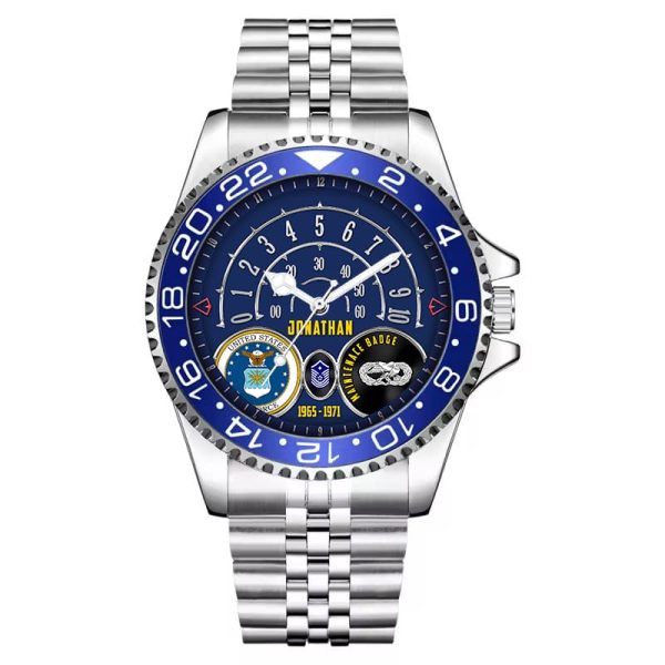 Air Force In Uniform Airforce Badge Stainless Steel Silver Watch SS7 10