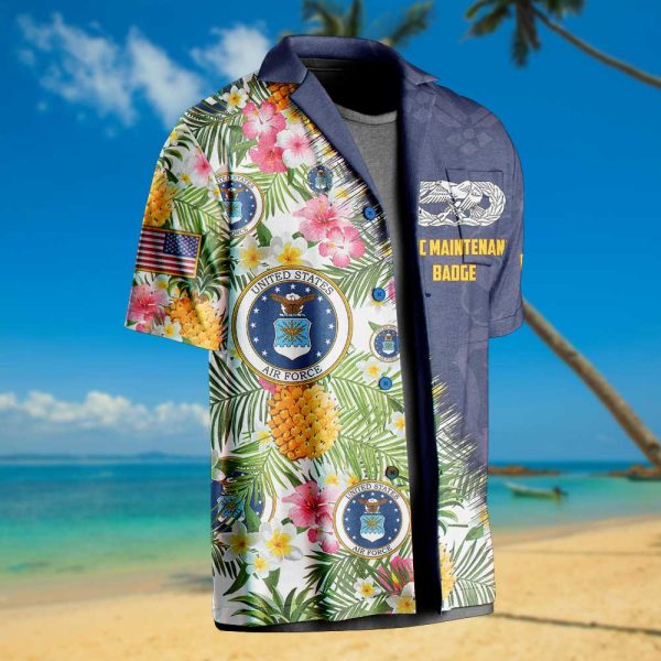 AirForce Badge Aloha Shirt 4