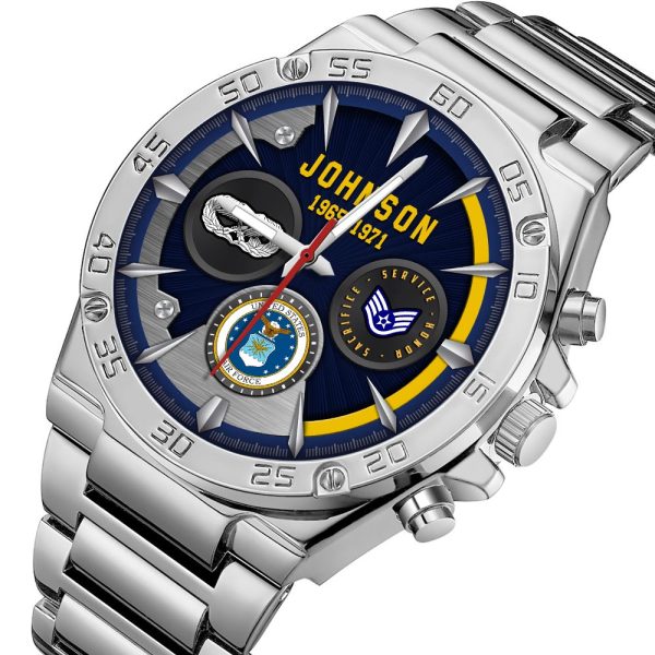 AirForce Badge Watches Men Silver SS14 5