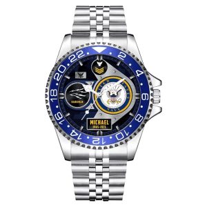 Aircraft Carrier Ford Stainless Steel Silver Watch 6