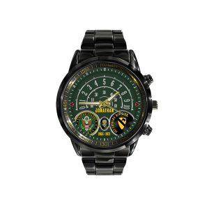 American Military Ranks Army Division Black Stainless Steel Watch SS7 2