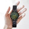 American Military Ranks Army Division Black Stainless Steel Watch SS7 4