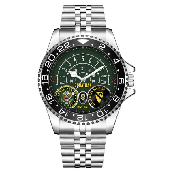 Army Base Pay Chart Army Division Stainless Steel Silver Watch SS7 6
