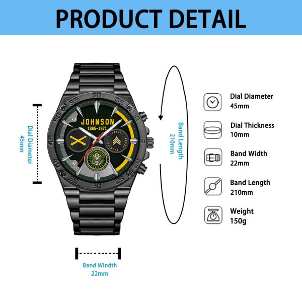Army Branch Watches Men Silver SS14 4