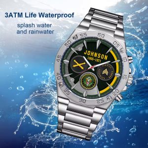 Army Branch Watches Men Silver SS14 9