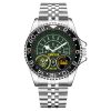 Army Enlisted Ranks And Insignia Army Branch Black Stainless Steel Silver Watch SS7 9