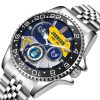 Bases Us Air Force Airforce Badge Stainless Steel Silver Watch SS10 5