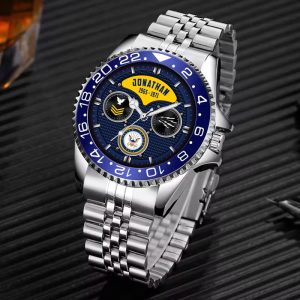 Body Fat Percentage Calculator Navy Navy Rating Stainless Steel Silver Watch SS9 7