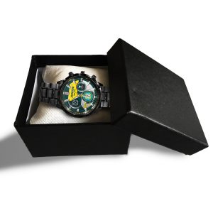 Coast Guard Officer Insignia USCG Rating Black Stainless Steel Watch SS10 2