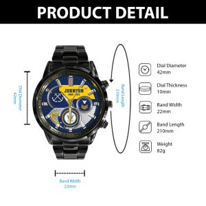 Columbia Class Submarine Navy Rating Black Stainless Steel Watch SS10 5