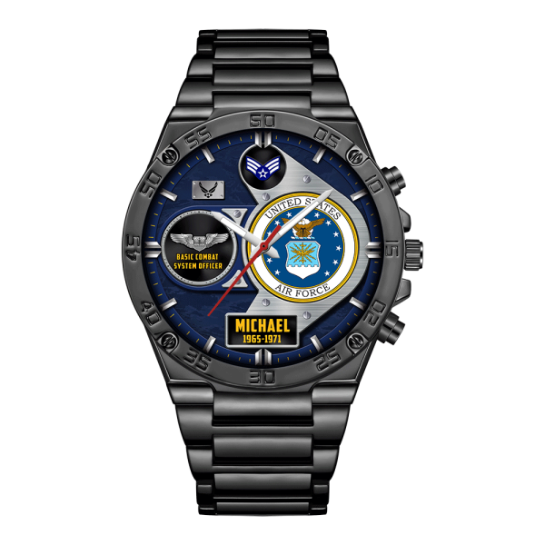 Custom Air Force Badge Stainless Watch 13 1