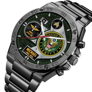 Custom Army Branch Insgnia Staniless Watch ss13 2