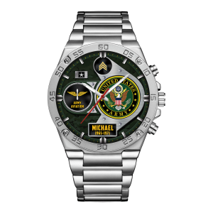 Custom Army Branch Insgnia Staniless Watch ss13 2