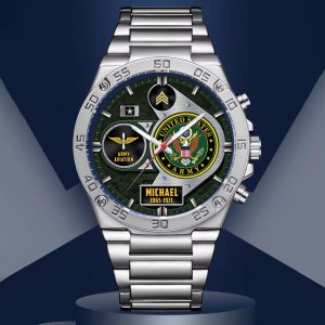 Custom Army Branch Insgnia Staniless Watch ss13 6
