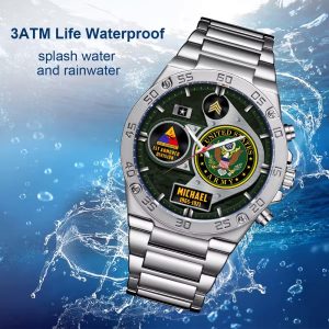 Custom Army Division stainless Watch ss13 8