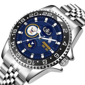 Custom NAVY BADGE Military watches ss8 6