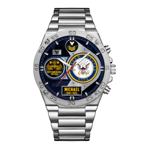 Custom Navy Badge Stainless Watch ss13 2