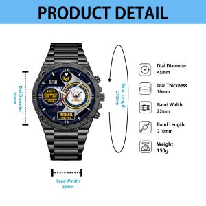 Custom Navy Badge Stainless Watch ss13 3