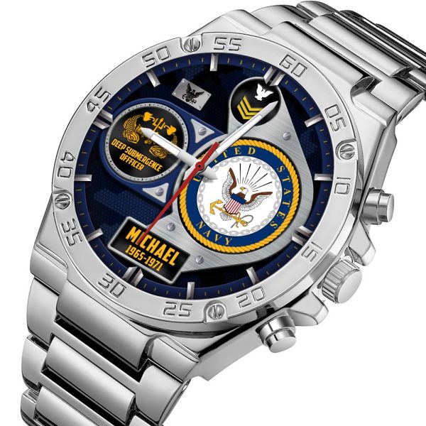 Custom Navy Badge Stainless Watch ss13 4
