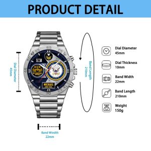 Custom Navy Badge Stainless Watch ss13 5
