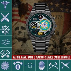Custom USCG Rating Stainless Watch ss13 1