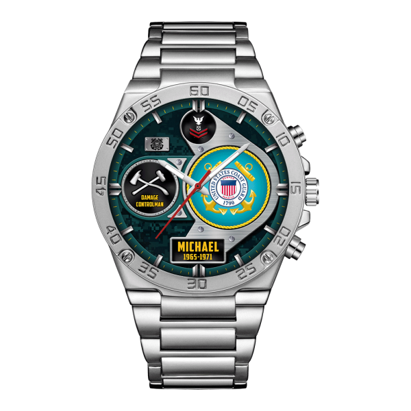 Custom USCG Rating Stainless Watch ss13 2