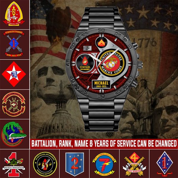 Custom USMC Battalion Stainless Watch ss13 1